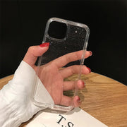 Transparent Crystal shimmer glittery Case including 15 Series