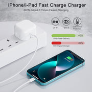 3 Pin 20w fast charger with cable (cable included)