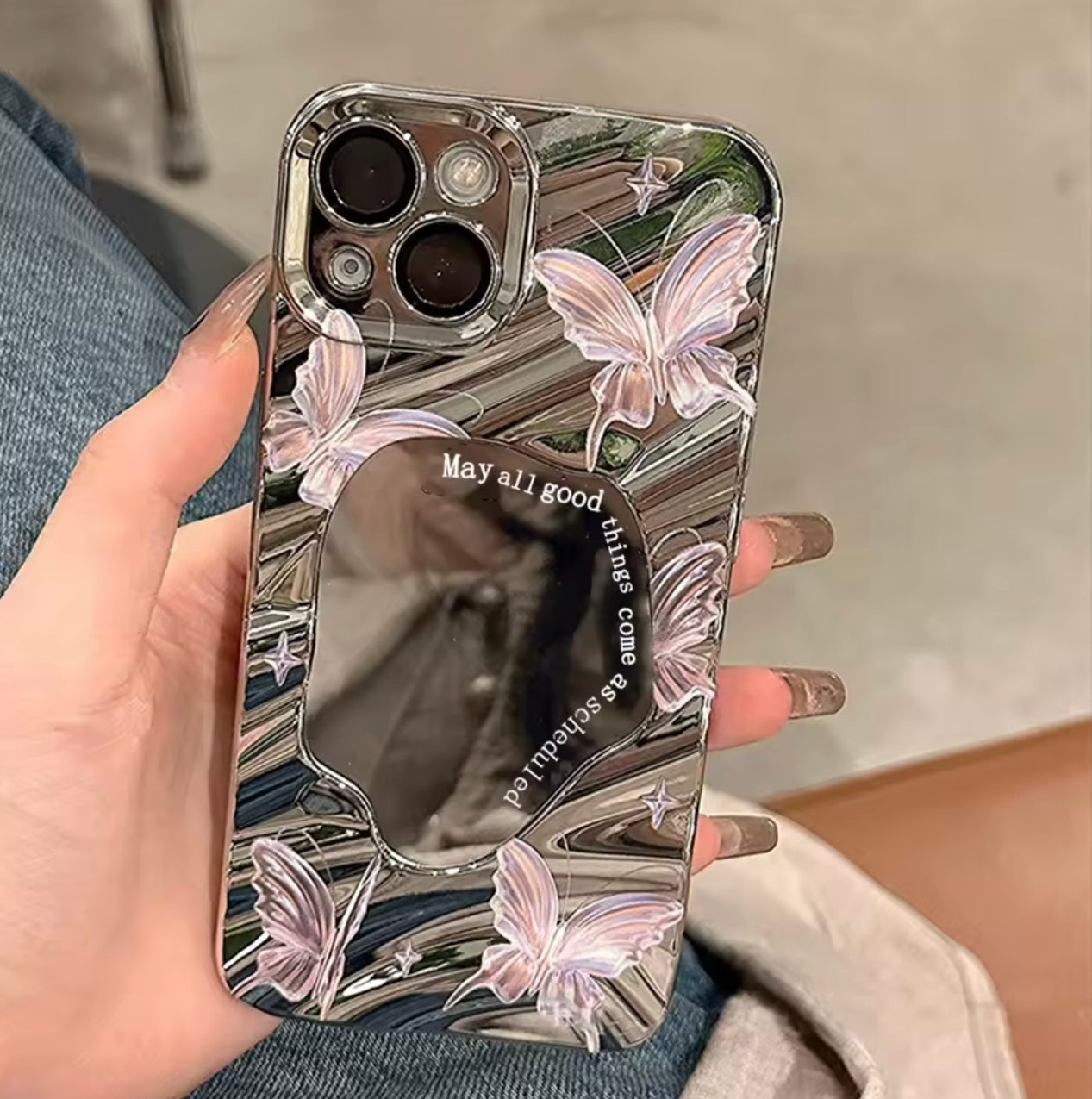 🦋 Butterfly Mirror Premium iPhone Case – NOW 70% OFF!