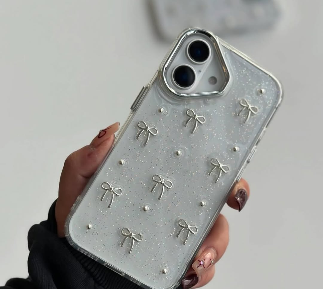 Premium Bow Glittery Shimmer Case For iPhone Models (best seller)