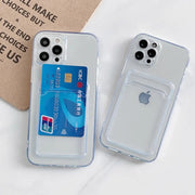 Card holder transparent wallet case