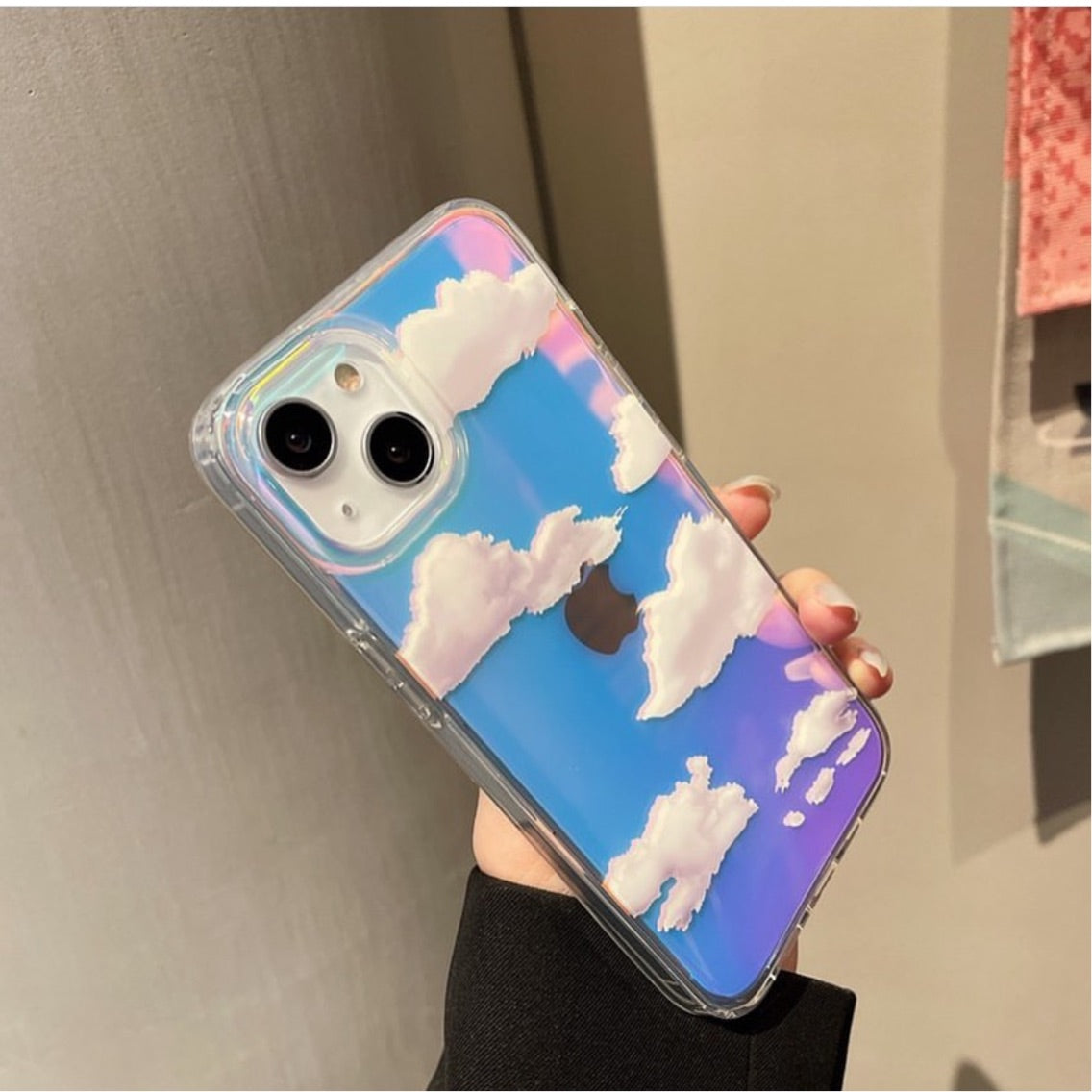 Cloud holographic case 16 Pro Max