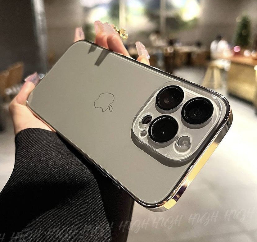 Titanium Luxury Glass Case with lens protector