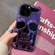 "Unearthed Elegance: Skull-Themed Phone Cases for the Bold and Stylish" Deep Purple