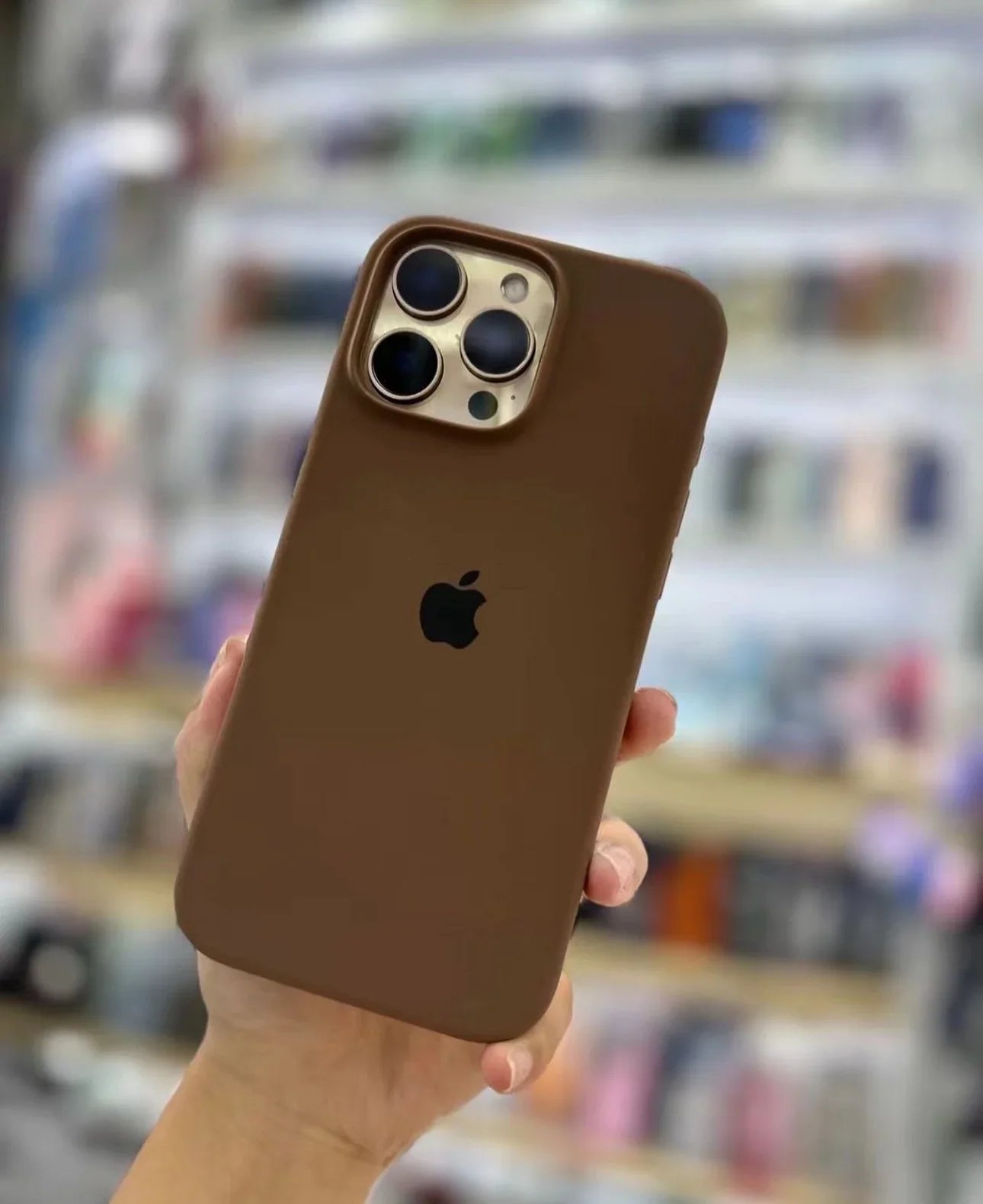 iPhone Premium Quality Silicone Case (Brown Color)