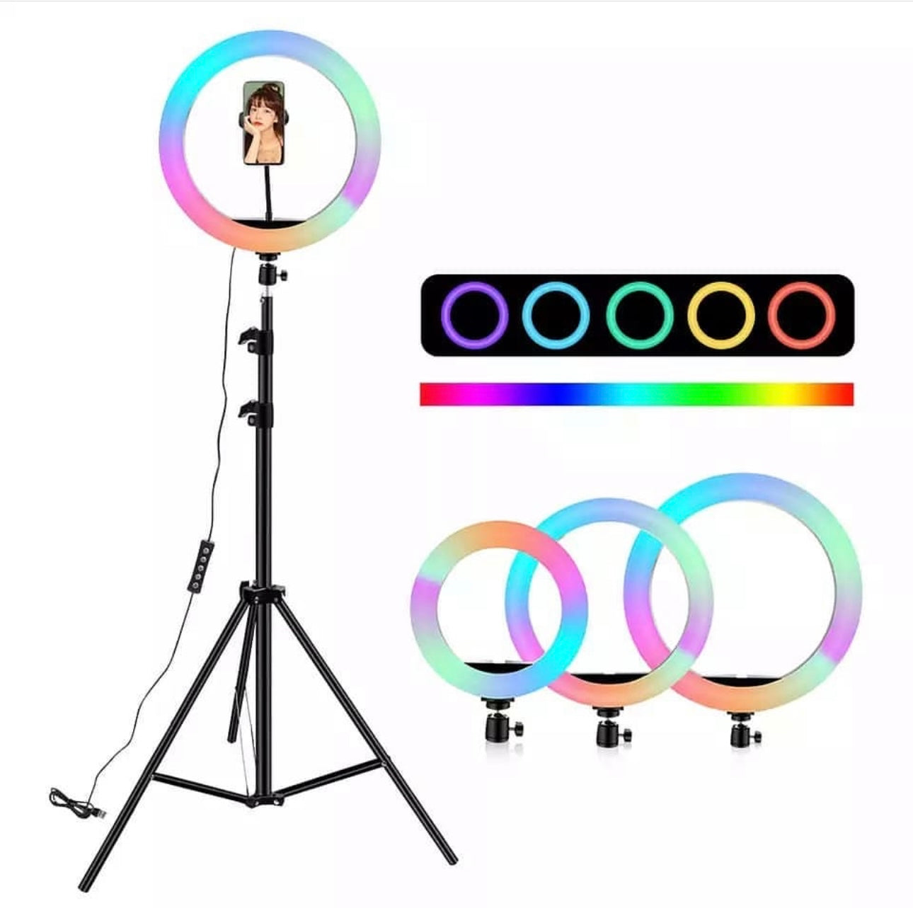 The Ultimate RGB Ring Light with Stand (26cm) - 16 Modes or Colors of Illumination for Creativity in Pakistan"