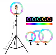 The Ultimate RGB Ring Light with Stand (33 cm) - 16 Modes or Colors of Illumination for Creativity in Pakistan"