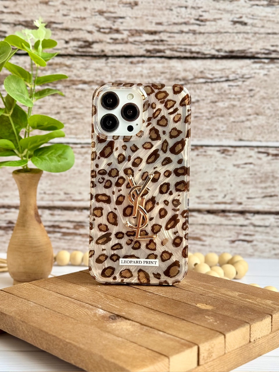 Premium Ysl Branded Leopards Case With Box packing