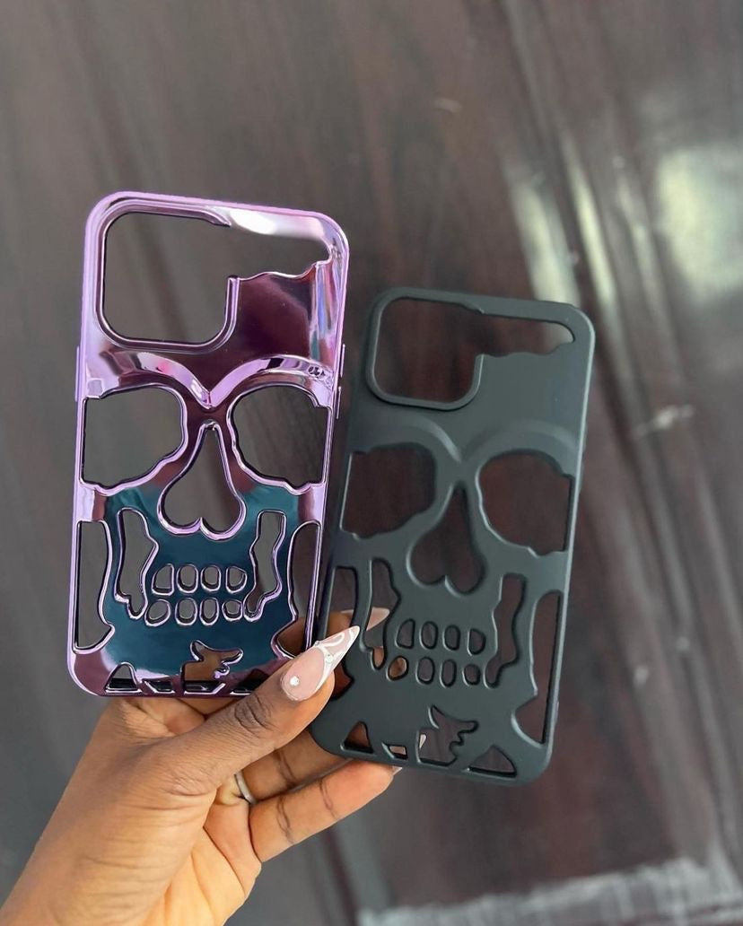 "Unearthed Elegance: Skull-Themed Phone Cases for the Bold and Stylish" BLACK