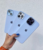 iPhone Premium Quality Silicone Case with micro fiber padding inside super soft silky feel (sierra blue color)