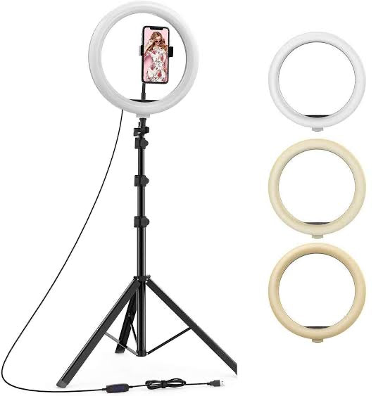 26cm 10 inches Best RingLight with 8 Feet stand for Videos, Youtube, Tiktok, Selfies