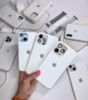 iPhone Premium Quality Silicone Case with micro fiber padding inside super soft silky feel (WHITE COLOR)