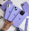 iPhone Premium Quality Silicone Case with micro fiber padding inside super soft silky feel (lilac color)