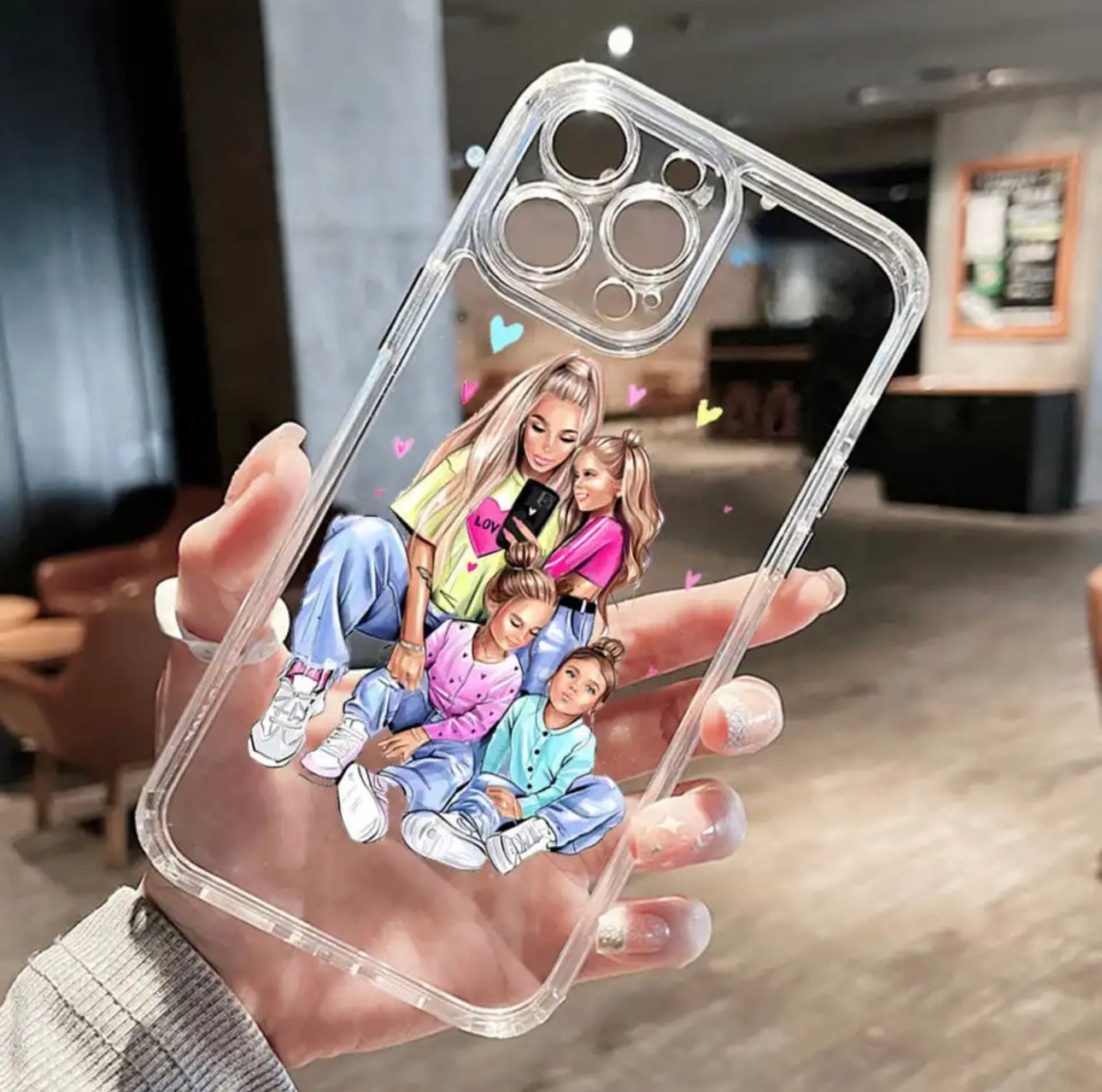 Customise printed PNG SUPER family Semi-Transparent premium quality case for all models ( Write your phone model in Order special instructions )