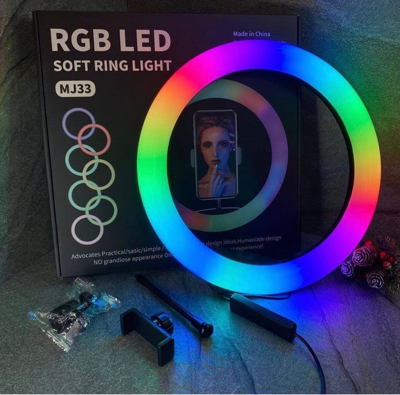 The Ultimate RGB Ring Light with Stand (33 cm) - 16 Modes or Colors of Illumination for Creativity in Pakistan"