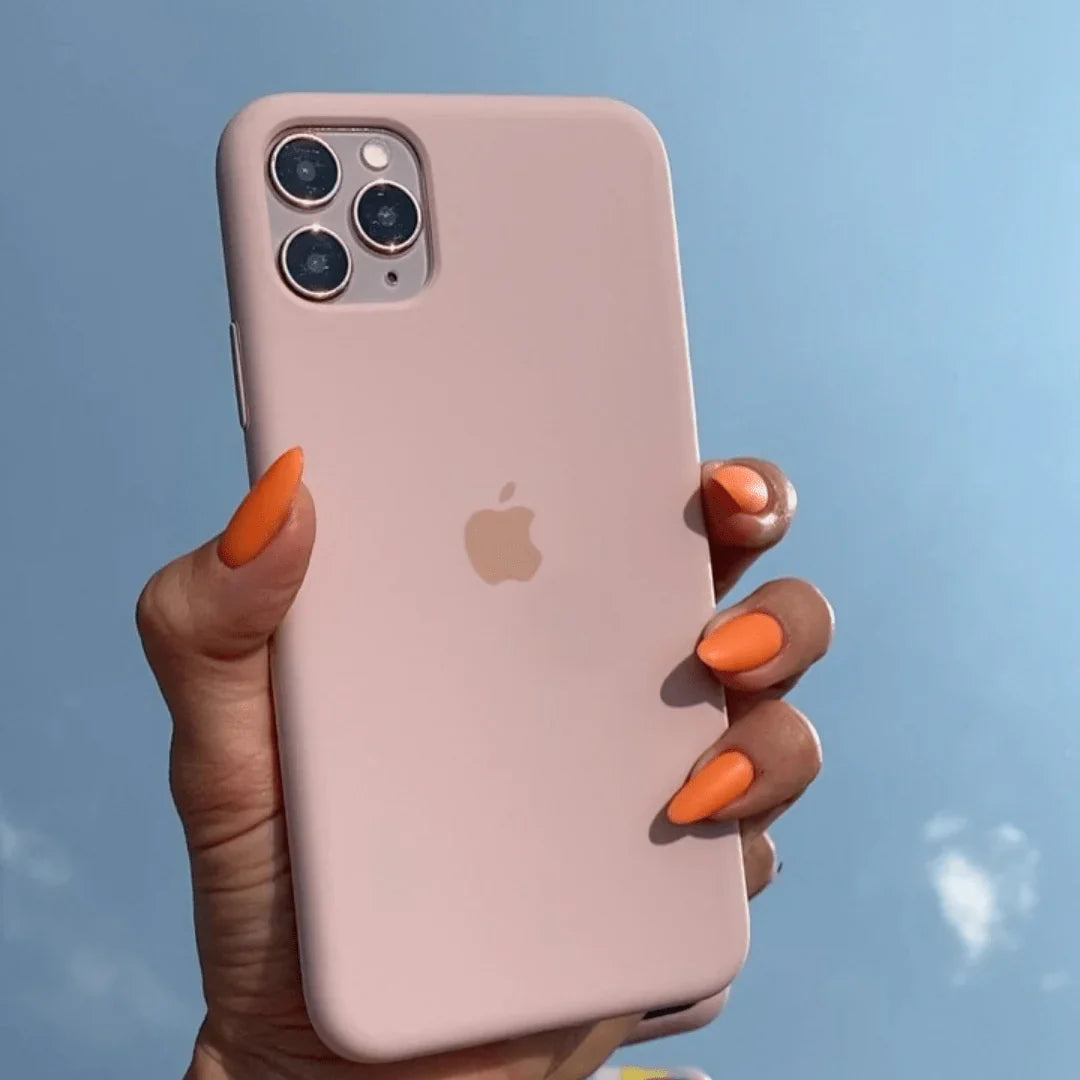 iPhone Premium Quality Silicone Case (Sand Pink Color)