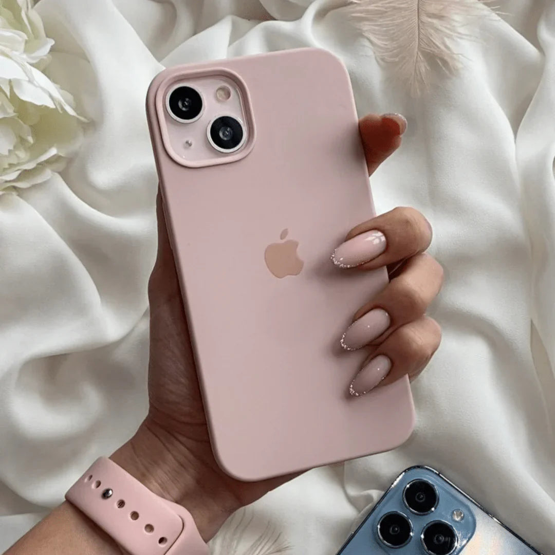 iPhone Premium Quality Silicone Case (Sand Pink Color)