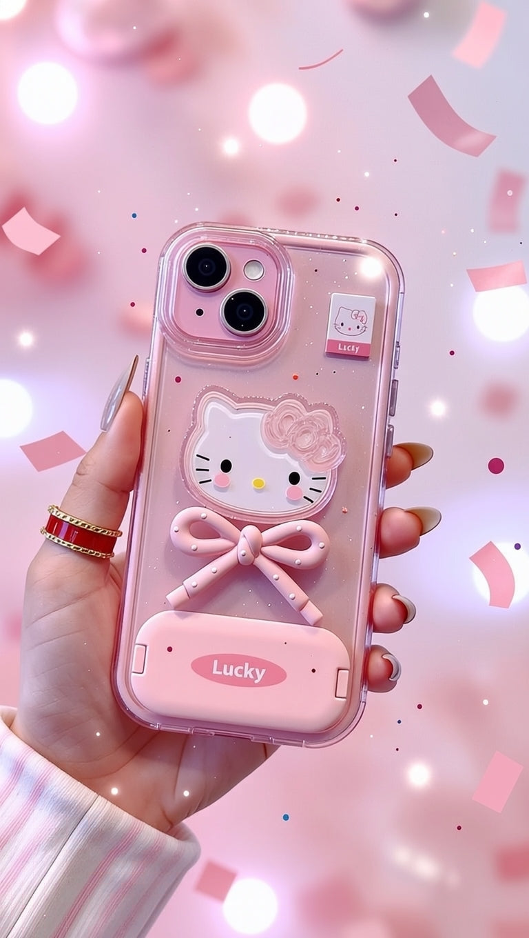 New Lucky HelloKitty Stand Case