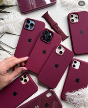 iPhone Premium Quality Silicone Case with micro fiber padding inside super soft silky feel (PLUM COLOR)