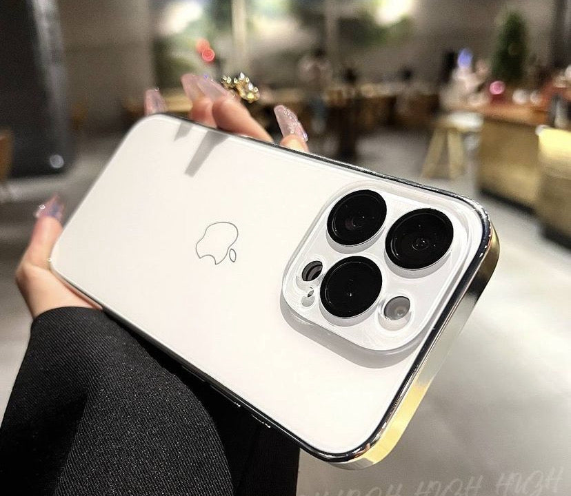 Titanium Luxury Glass Case with lens protector