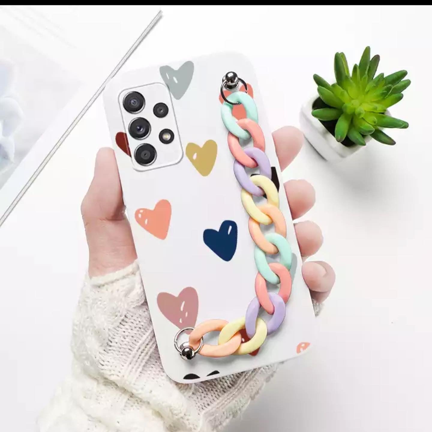 Rainbow chain Customise printed premium quality case for all models ( Write your phone model in Order special instructions )