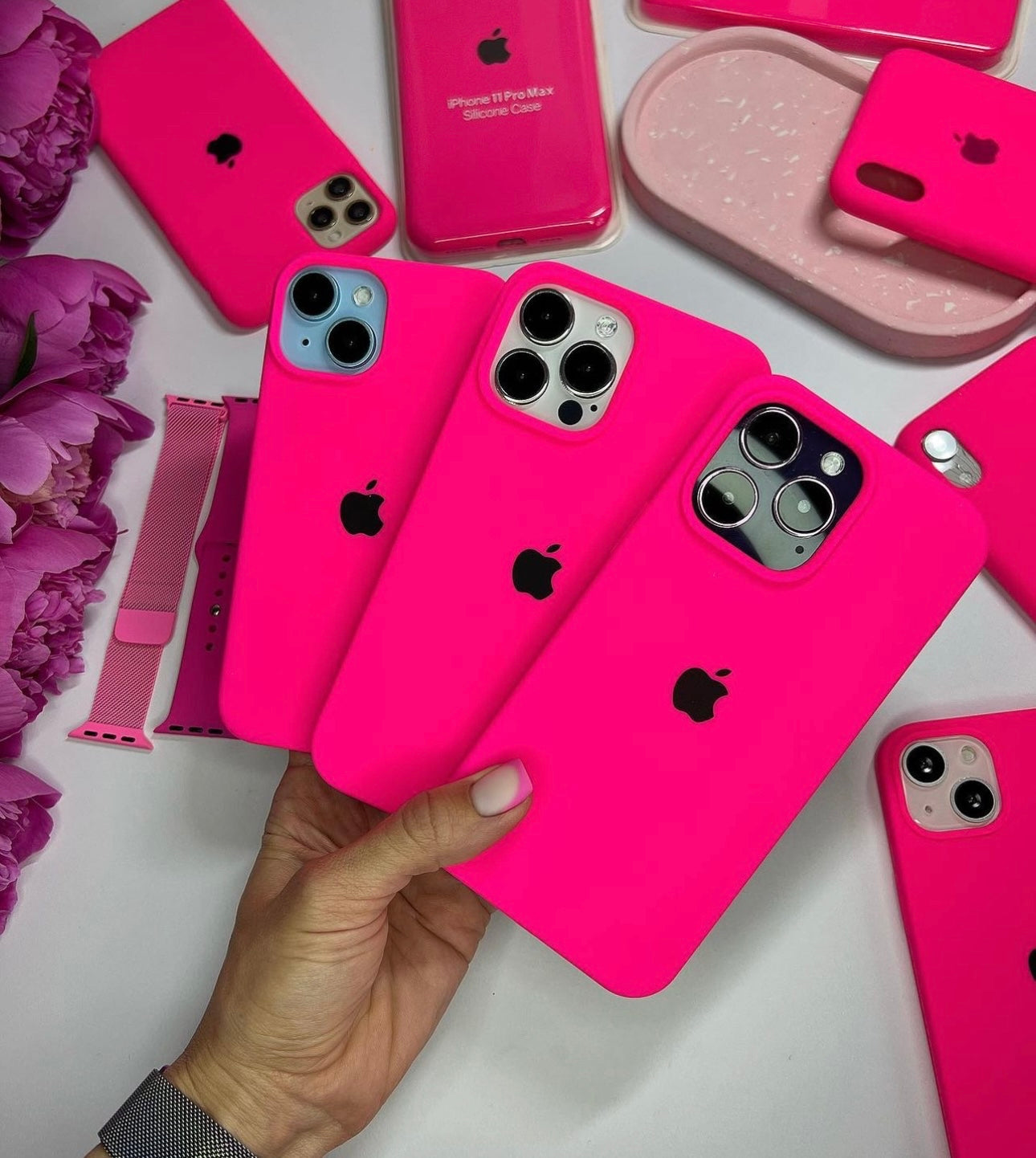 iPhone Premium Quality Silicone Case (SHOCKING PINK COLOR)