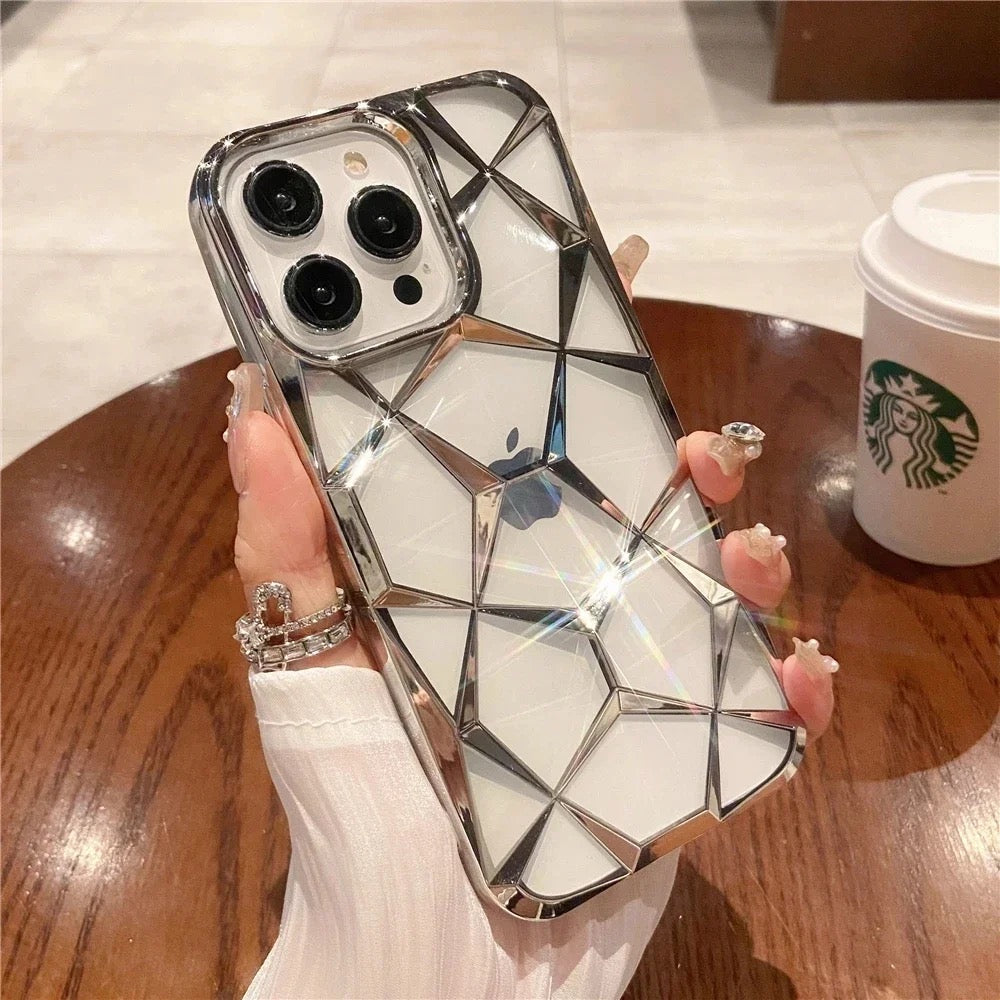 Diamond Pattern Glittery Case