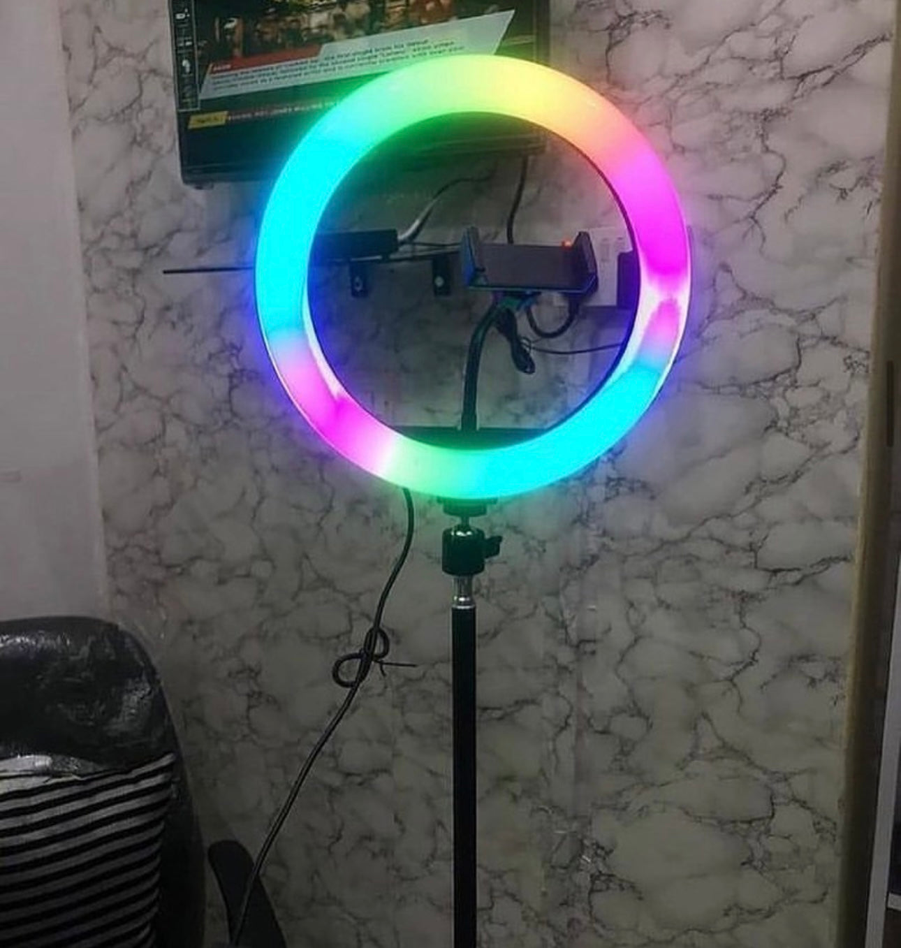 The Ultimate RGB Ring Light with Stand (26cm) - 16 Modes or Colors of Illumination for Creativity in Pakistan"