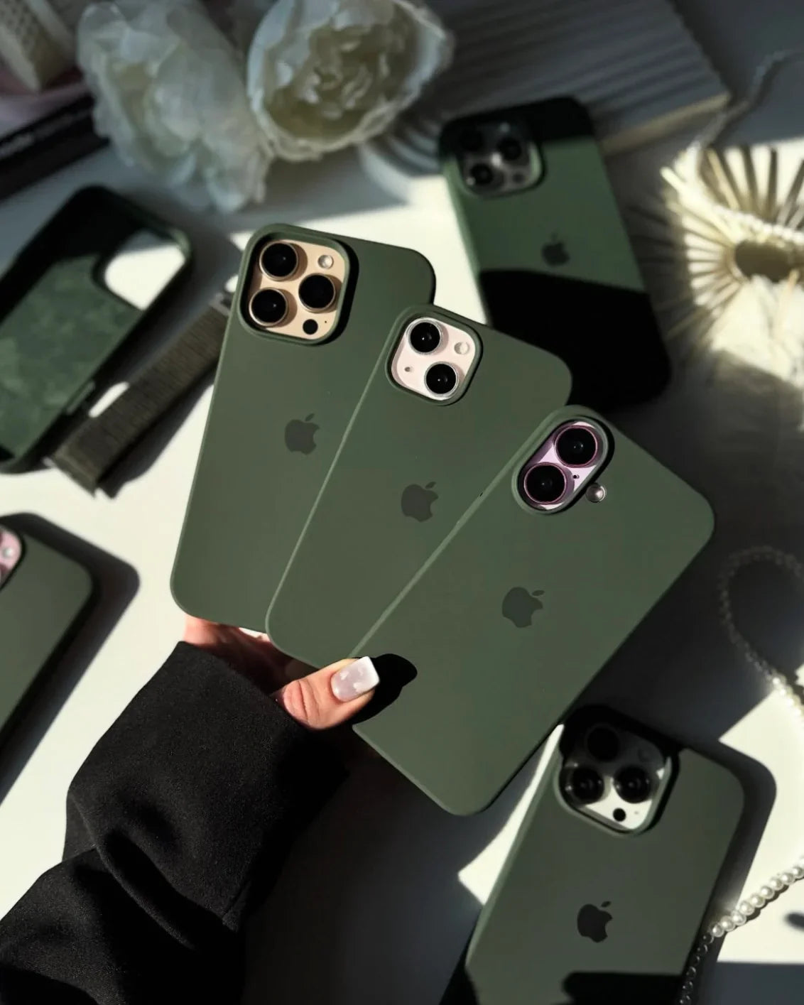 iPhone Premium Quality Silicone Case (Dark Green Color)