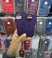 iPhone Premium Quality Silicone Case with micro fiber padding inside super soft silky feel (Deep Purple color)