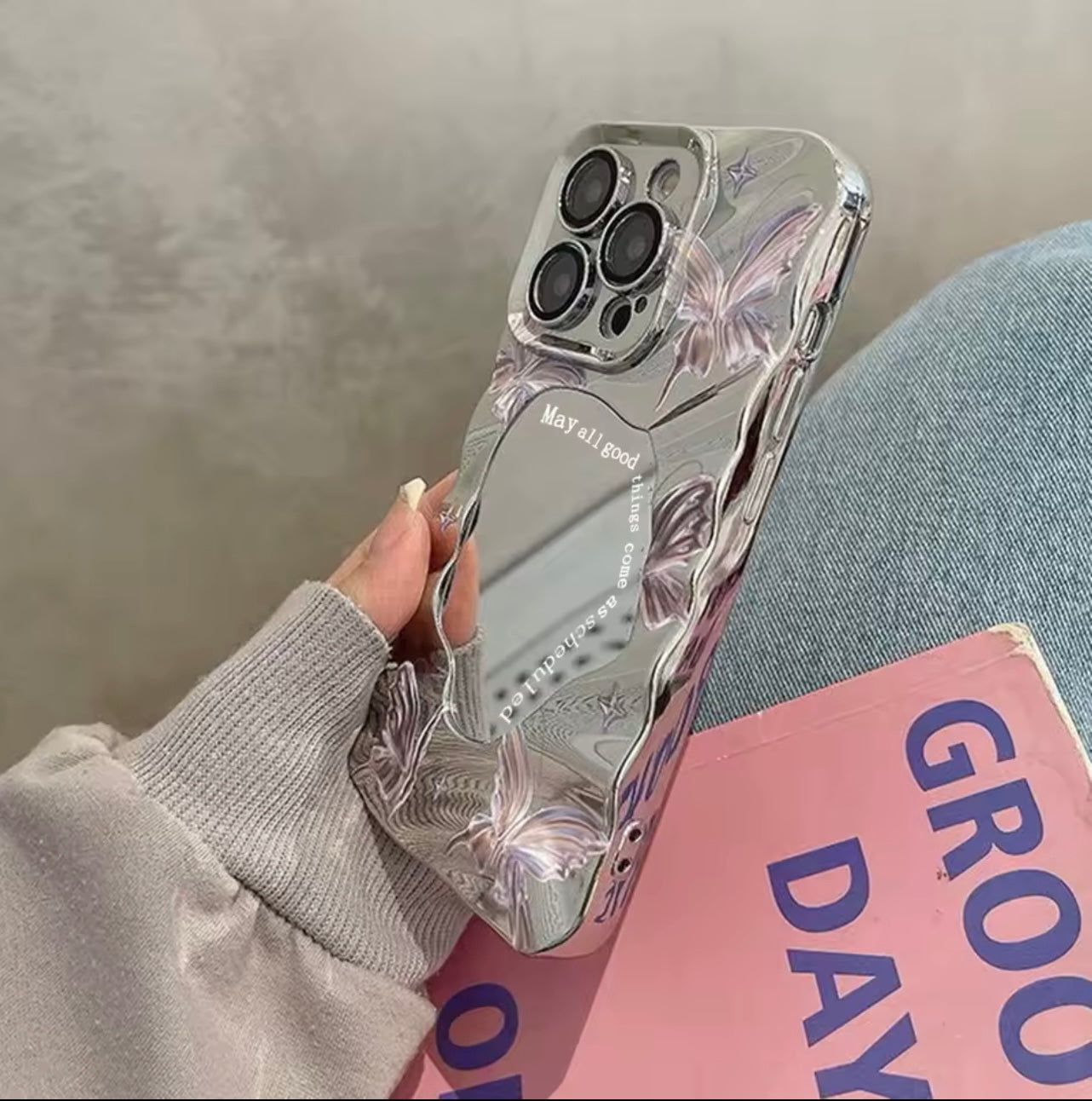 🦋 Butterfly Mirror Premium iPhone Case – NOW 70% OFF!