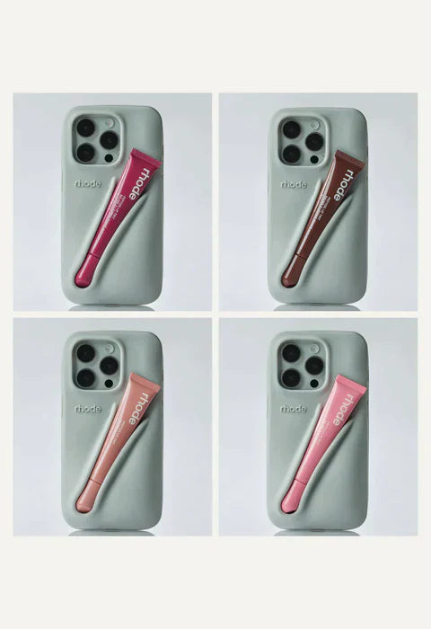 Trendy Rhode Lip SIlicone Case With Origianl Rhode LipGloss 💄