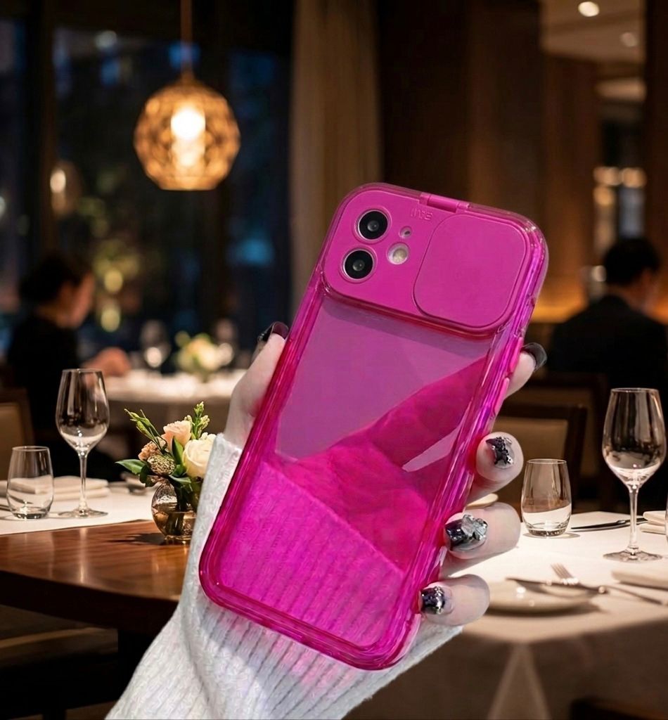 Premium Neon Pink Mirror Stand Case