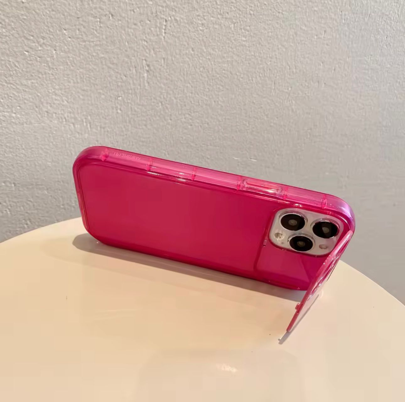Premium Neon Pink Mirror Stand Case