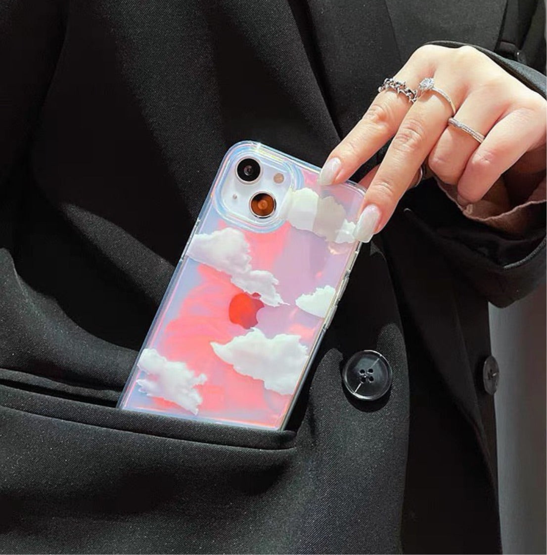 Cloud holographic case for iPhone