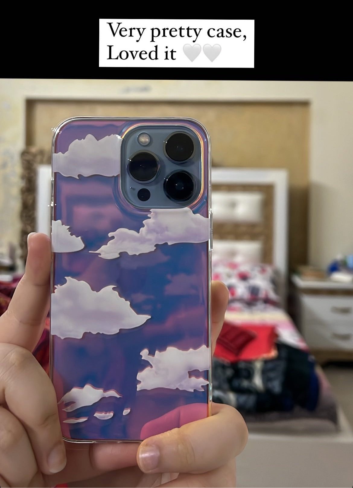 Cloud holographic case for iPhone