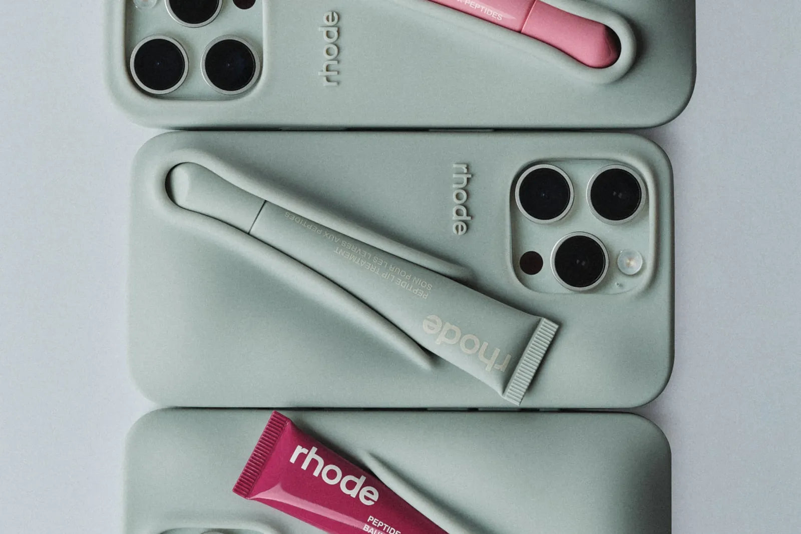 Trendy Rhode Lip SIlicone Case With Origianl Rhode LipGloss 💄