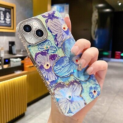 Blooms Floral iPhone Case w/ Crystal Lens Protector