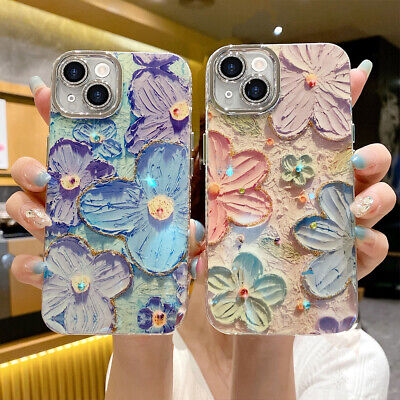 Blooms Floral iPhone Case w/ Crystal Lens Protector