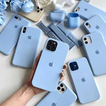 iPhone Premium Quality Silicone Case (Sierra Blue Color)