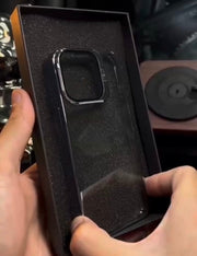 Transparent Camera Stent Flip Glass Case – Premium Quality for iPhone